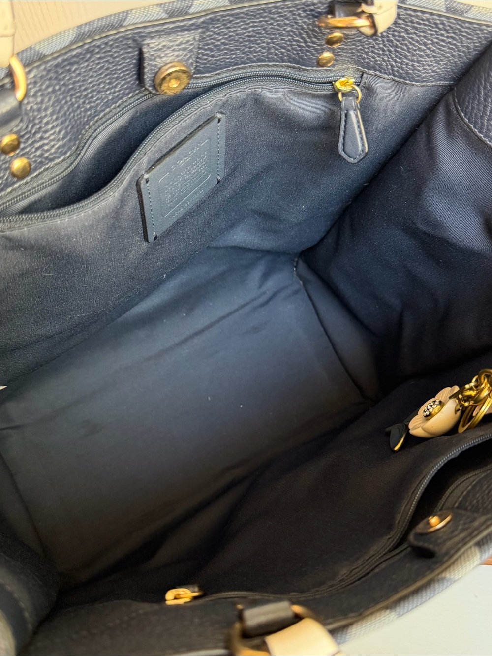Coach Dempsey Denim Tote Bag - Picture 8 of 9